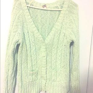 Mint Green button down sweater